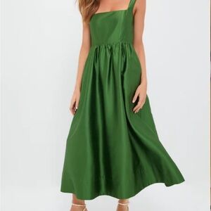 Tuckernuck Green Dupioni Esme Dress